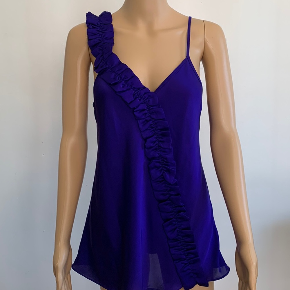 Express New Without Tags Asymmetrical Ruffle Top - image 2